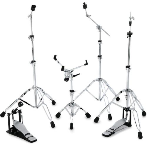  PDP Concept Maple 5-piece Shell Pack and Hardware Bundle - Silver to Black Fade