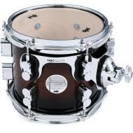 PDP Concept Maple Exotic Mounted Tom - 7 x 8 inch - Charcoal Burst over Walnut