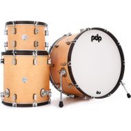 PDP Concept Maple Classic 3-piece Shell Pack with 24 inch Kick - Natural with Walnut Hoops