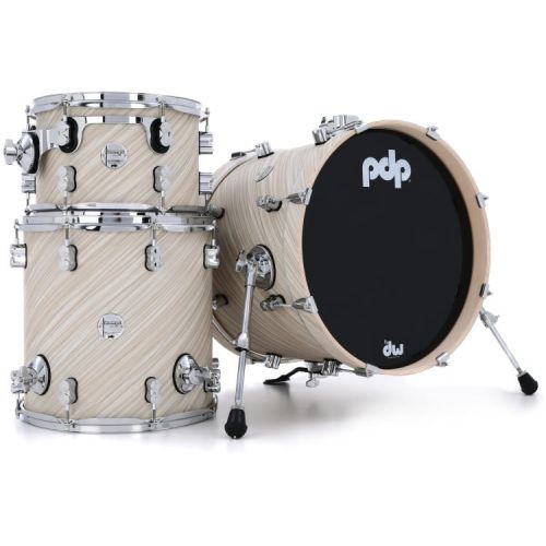  PDP Concept Maple Bop 3-piece Shell Pack and Hardware Bundle - Twisted Ivory