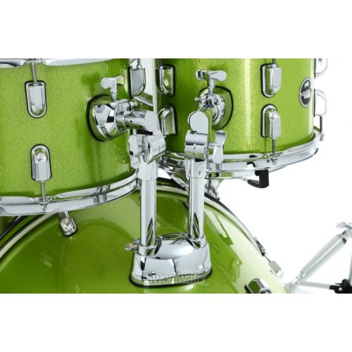  PDP Center Stage PDCE2215KTEL 5-piece Complete Drum Set with Cymbals - Electric Green Sparkle