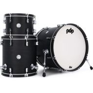 PDP Concept Maple Classic 3-piece Shell Pack with 22 inch Kick - Ebony with Ebony Hoops