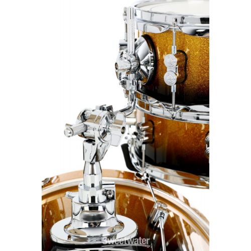  PDP Daru Jones New Yorker 4-piece Drum Set - Gold to Black Sparkle Fade