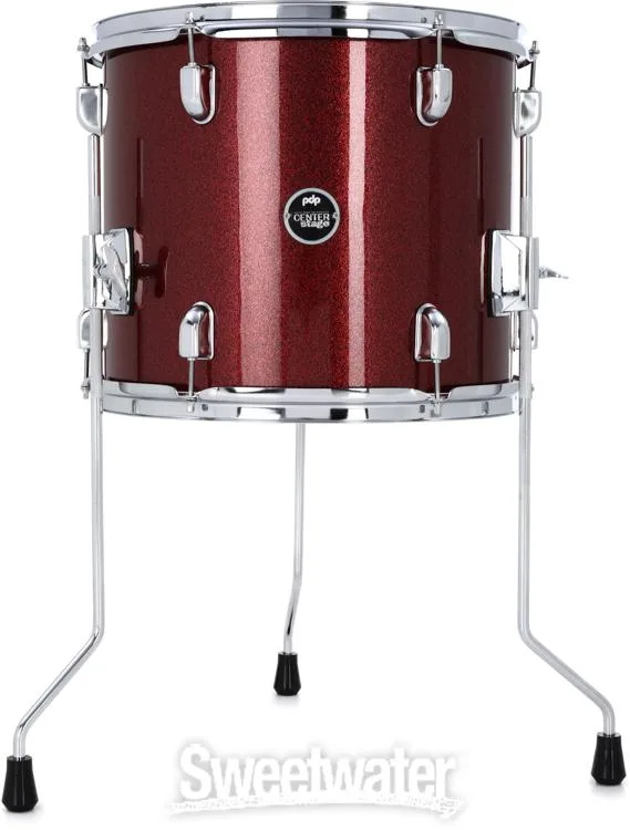  PDP Center Stage PDCE2015KTRR 5-piece Complete Drum Set with Cymbals - Ruby Red Sparkle