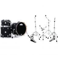 PDP Concept Maple Bop 3-piece Shell Pack and Hardware Bundle - Satin Black