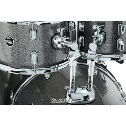  PDP Center Stage PDCE2215KTSS 5-piece Complete Drum Set with Cymbals - Silver Sparkle