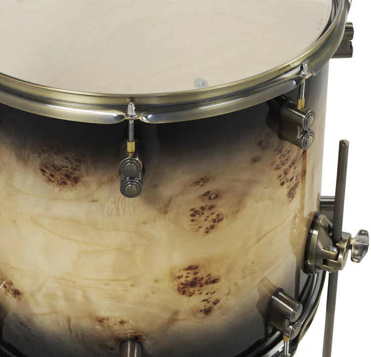  PDP Concept Limited Mapa Burl 4-piece Shell Pack - Mapa Burl to Black Burst Lacquer