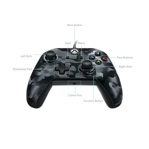  [아마존베스트]By PDP PDP Stealth Series Wired Controller for Xbox One, Xbox One X and Xbox One S, Phantom Black