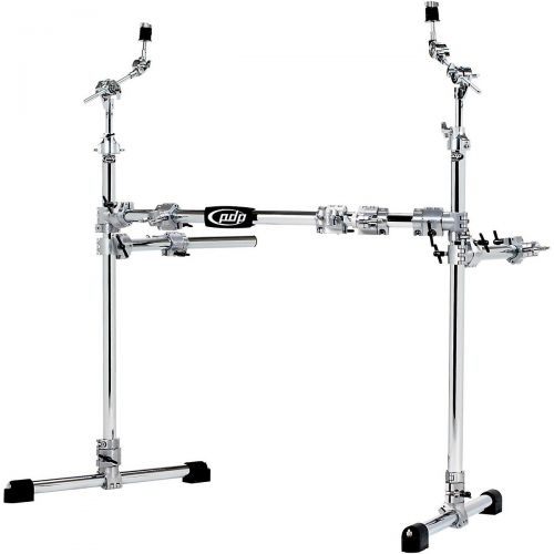  PDP by DW},description:The chrome-plated PDP drum and cymbal rack boasts heavy-duty steel tubing and numerous reinforced clamps and accessories.Engineered to be strong and modular,