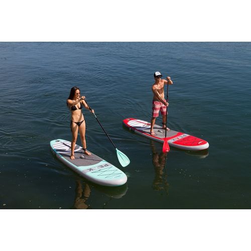  PEAK Paddle Boards PEAK Inflatable 106 Stand Up Paddle Board Complete Package (6 Thick) | Includes Adjustable Paddle , Travel Backpack, Coil Leash (Aqua)
