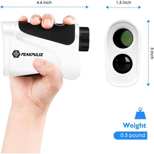  PEAKPULSE Golf Laser Rangefinder with Flag Acquisition, Pulse Vibration and Fast Focus System, Perfect for Choosing The Right Club. 6X Magnification.