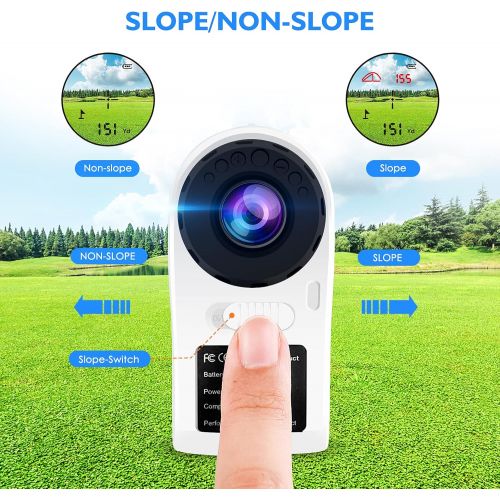  PEAKPULSE Golf Laser Rangefinder for Golf & Hunting Range Finder Gift, Distance Finder with Slope Mode, Flag Pole Locking Vibration?Fast Focus System