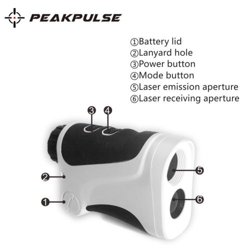  PEAKPULSE Slope Compensation Golf Laser Rangefinder with Adaptive Slope Technology and Locking Vibration Functions -LE600AG