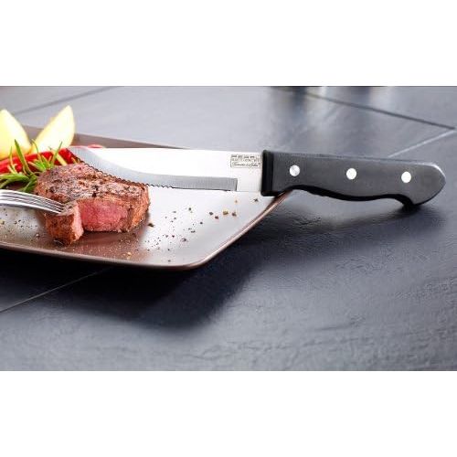  PEARL Steakbesteck: 6-teiliges Steakmesser-Set aus rostfreiem Edelstahl (Pizzamesser)