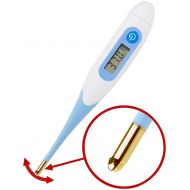 PEARL Koerperthermometer: Medizinisches Fieberthermometer, biegsame Mess-Spitze mit Vergoldung (Digitale Fieberthermometer)