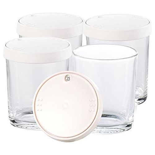  [아마존베스트]PEARL Accessories for yoghurt machines: replacement glasses for pearl yoghurt maker, set of 8, each 150 ml (yoghurt machine).
