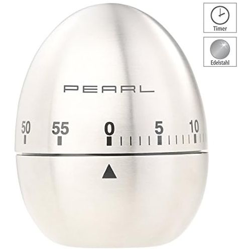  [아마존베스트]PEARL Kitchen Alarm Clock: Stainless Steel Egg Timer, 60 Minute Timer and Beep (Timer Timer)