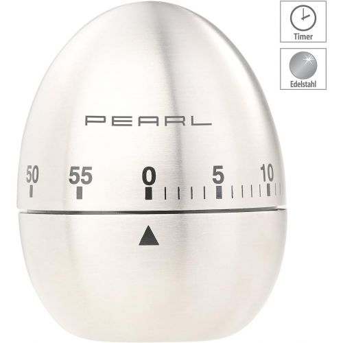  [아마존베스트]PEARL Kitchen Alarm Clock: Stainless Steel Egg Timer, 60 Minute Timer and Beep (Timer Timer)