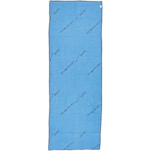  [아마존베스트]PEARL sports Yoga Towel: 2-in-1 Microfibre Yoga Towel & Pad, Absorbent, Non-Slip, Blue (Towel for Gym Mat)