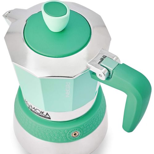  Pedrini Espressokocher MyMoka Induction, 3 Tassen, Emerald