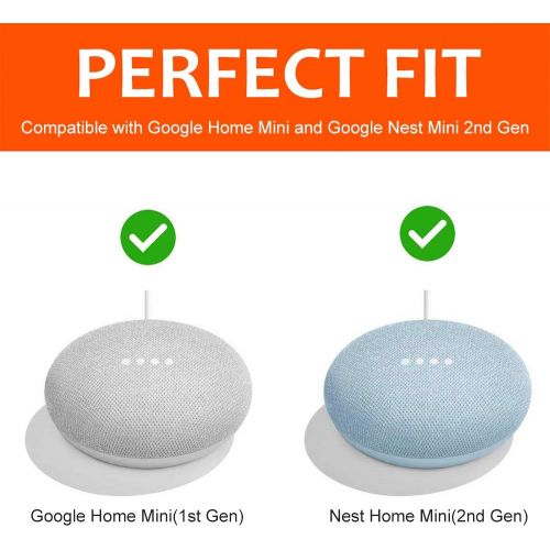  PEF Outlet Wall Mount Holder for Google Nest Mini and Google Home Mini, A Space-Saving Accessories with Cord Management for Google Mini Smart Speaker, No Messy Wires or Screws (2 Pack)