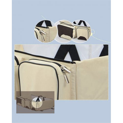  PEIQI Diaper Bag Organizer Portable Bassinet - Premium 3 In 1 Multi-Functional - Large Capacity Lightweight