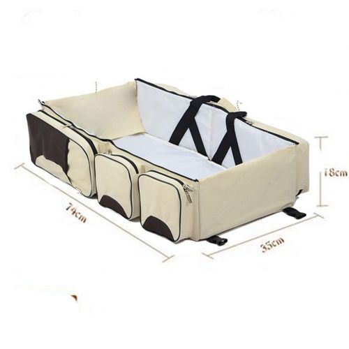  PEIQI Diaper Bag Organizer Portable Bassinet - Premium 3 In 1 Multi-Functional - Large Capacity Lightweight