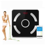 PEIQI BATHROOM Bluetooth Body Fat Scale Smart BMI Scale Digital Bathroom Wireless Weight Scale, Body Composition Analyzer with Smartphone App 396 lbs,Black