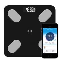 PEIQI BATHROOM Bluetooth Body Fat Scale Smart BMI Scale Digital Bathroom Wireless Weight Scale, Body Composition Analyzer with Smartphone App 396 lbs,Black