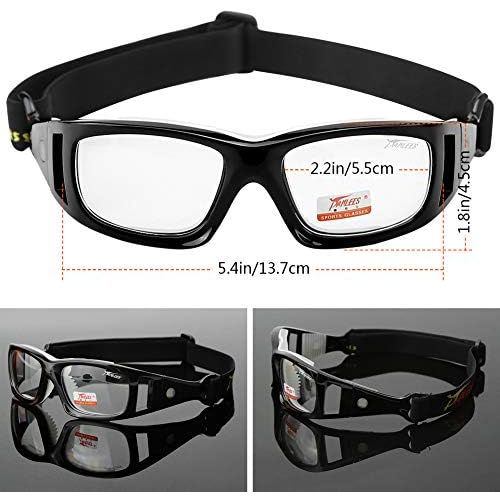  [아마존베스트]Pellor Goggles Sports Glasses with Adjustable Elastic Wrap Strap Safety Eyewear Glasses for Soccer Basketball Motorcycle Outdoor Sports