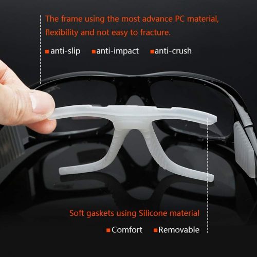  [아마존베스트]Pellor Goggles Sports Glasses with Adjustable Elastic Wrap Strap Safety Eyewear Glasses for Soccer Basketball Motorcycle Outdoor Sports