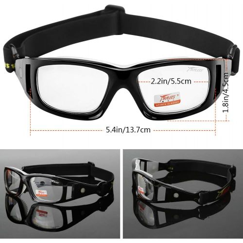  [아마존베스트]Pellor Goggles Sports Glasses with Adjustable Elastic Wrap Strap Safety Eyewear Glasses for Soccer Basketball Motorcycle Outdoor Sports