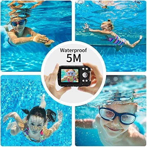  Pellor Waterproof Digital Camera 2.8 FHD 1080P 8.0MP CMOS Sensor 21MP Video Recorder Selfie DV Recording Underwater Camera Camerater for Snorkeling with 16G SD Card