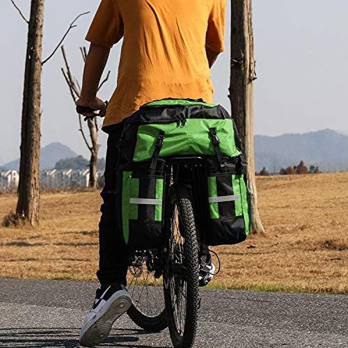  PELLOR Rear Bicycle Bag, 3 in 1 Pannier Bags MTB Bike Rack Bag with Rain Cover 70L Waterproof Detachable