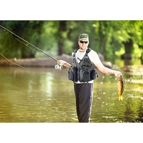  [아마존베스트]PELLOR Fishing Vests, Breathable Vest with Multiple Pockets Fishing Jacket Hunting Fishing Outdoor Camping Photography (Adjustable Size)