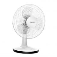 Pelonis FT30-15H Portable 3-Speed 12-Inch Oscillating Table Air Circulation Fan, White, 15 Inch TableFan