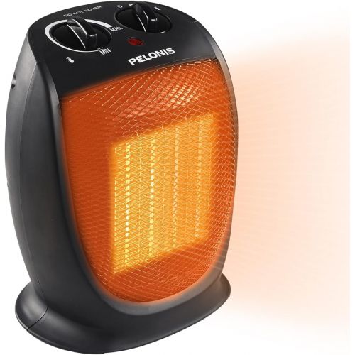  [아마존베스트]PELONIS PHTA1ABB Portable, 1500W/900W, Quiet Cooling & Heating Mode Space Heater for All Season, Tip Over & Overheat Protection,for Home, Office Personal Use, Black, 7 x 5.82 x 8.5