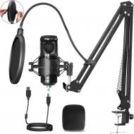 [아마존베스트]PEMOTech USB Microphone Kit for Computer, Studio Recording Microphone for Singing, Gaming Podcast Condenser Microphone Set with Adjustable Arm Stand Shock Mount for Streaming, YouT