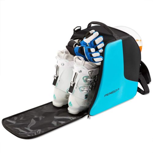  PENGDA Ski Boot Bag -Ski Boots Snowboard Boots Bag Waterproof Travel Boot Bag for Ski Helmets, Goggles, Gloves, Ski Apparel & Boot Storage(2 Separate Compartments)