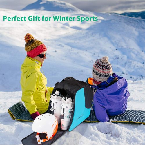  PENGDA Ski Boot Bag -Ski Boots Snowboard Boots Bag Waterproof Travel Boot Bag for Ski Helmets, Goggles, Gloves, Ski Apparel & Boot Storage(2 Separate Compartments)