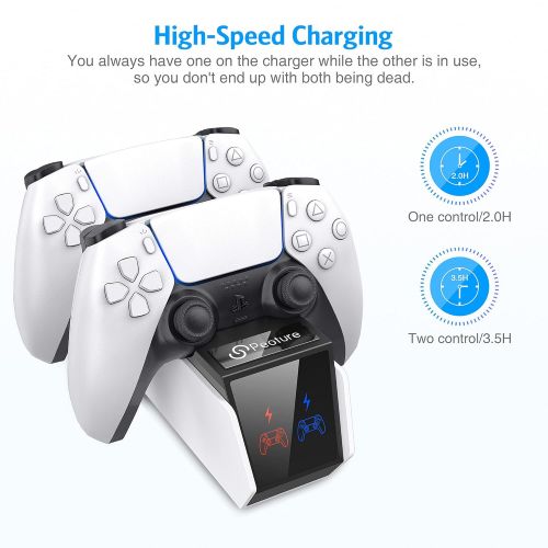  [아마존베스트]PS4 Controller Charger, Peoture PS4 Controller Charging Station with LED Light Indicator for Sony Playstation 4/PS4 Pro/PS4 Slim Controller