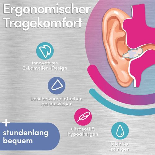  [아마존베스트]PEPELLIA concert Allrounder Ear Protection up to 39 db: Sleep Earplugs - Concert - Learning - Travel - Special Set Including Safety Band - Ear Plugs Concert / Ear Plugs Sleep in O