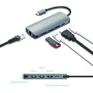 PEPPER JOBS Pepper Jobs USB C Gigabit Ethernet Adapter,USB C Adapter with Gigabit Ethernet,2 USB 3.0 Port,HDMI Port,And PD Port,Type C Charging Hub Compatible for 2016 2017 MacBook Pro 13 15,