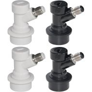 PERA 2 Pair Ball Lock MFL Gas&Liquid Beer Quick Disconnects Set keg coupler, 1/4, gray and white