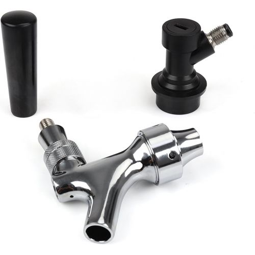  PERA Stainless Steel Stem Beer keg Tap Faucet with Ball Lock disconnect chromed body
