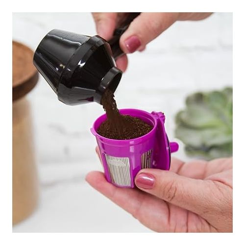  Perfect Pod EZ-Scoop Coffee Scooper & Funnel for Reusable K Cup Refillable Coffee Pods, 2 Tablespoon Capacity