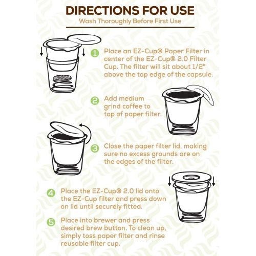  Perfect Pod EZ-Cup Paper Coffee Filters with Patented Lid for Single-Serve Coffee Brewers and Coffee Pods, Compatible with Keurig, 9-Pack (450 Filters)