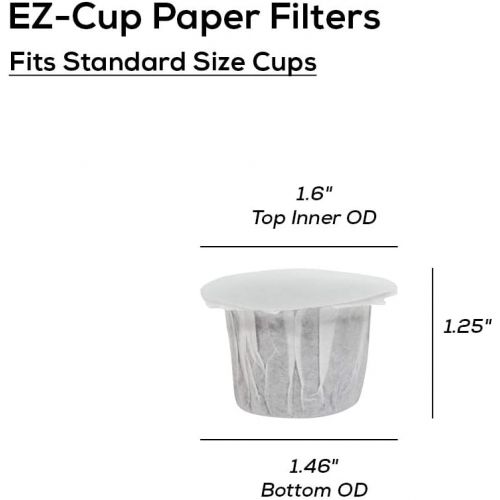  Perfect Pod EZ-Cup Disposable Paper Filters with Patented Lid Design for Reusable Coffee Pods 4-Pack (200 Filters)