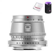 PERGEAR TTArtisan 35mm F1.4 Manual Focus APS-C Format Fixed Lens for Fuji Fujifilm X-Mount Cameras X-A1 X-A10 X-A2 X-A3 X-A5 X-H1 X-T1 X-T10 X-T2 X-T20 X-T100 X-PRO1 X-PRO2 ect. (Sliver)