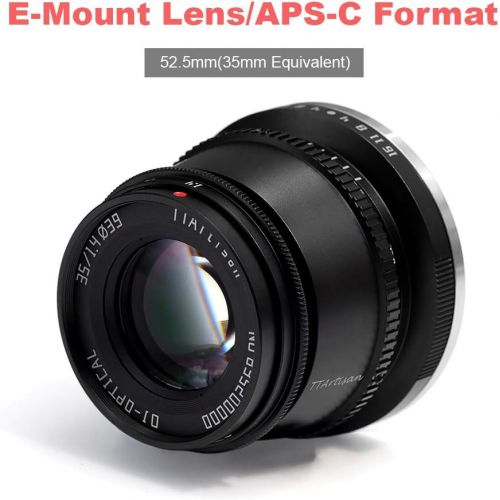  PERGEAR TTArtisan 35mm F1.4 Manual Focus APS-C Format Fixed Lens for Fuji Fujifilm X-Mount Cameras X-A1 X-A10 X-A2 X-A3 X-A5 X-H1 X-T1 X-T10 X-T2 X-T20 X-T100 X-PRO1 X-PRO2 ect. (Black)